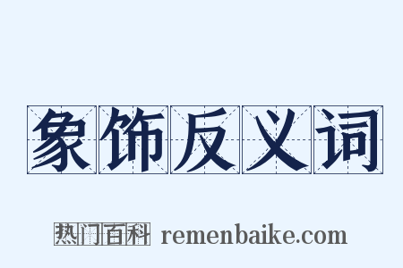 象饰反义词是什么意思的图片